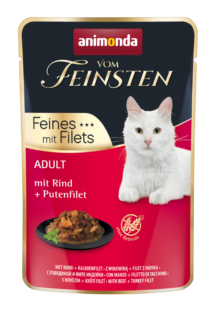 animonda Katzen-Nassfutter Filet Rind + Putenfilet